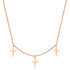 Small Cross Necklace Rose Gold