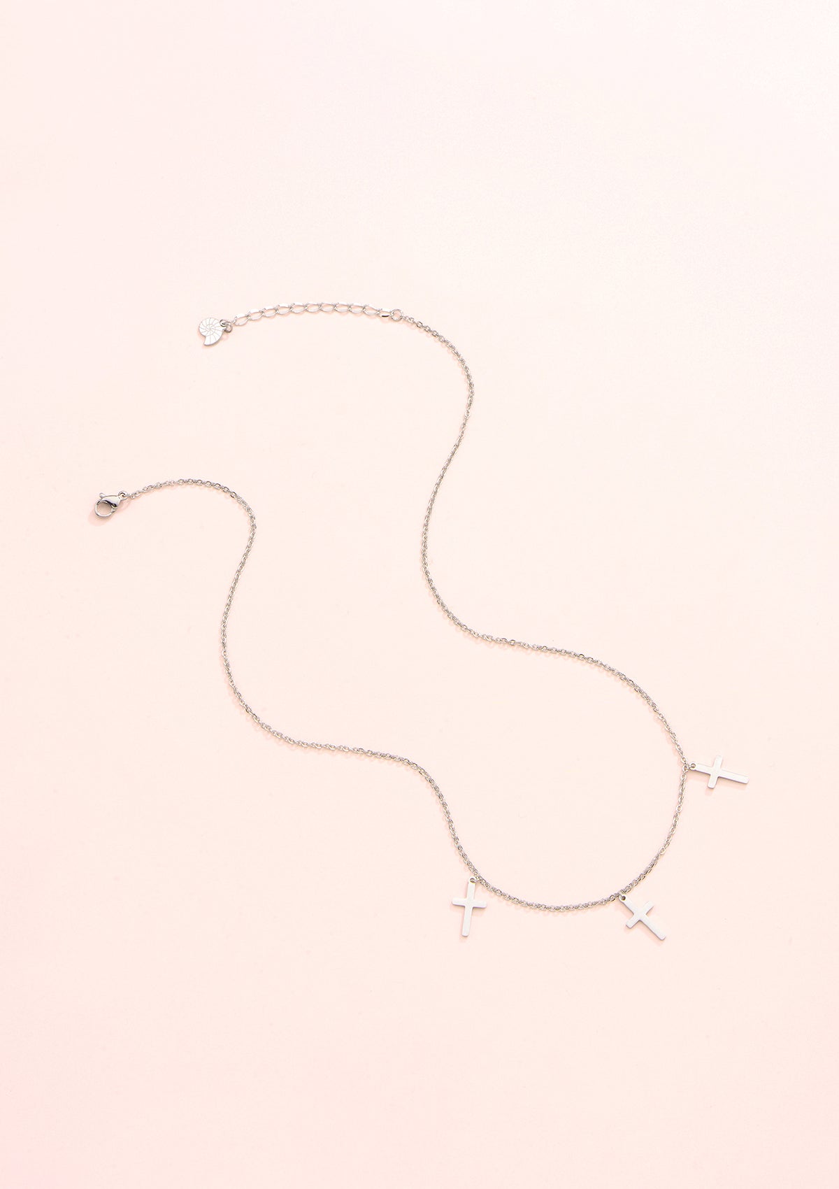 Small Cross Necklace Silver