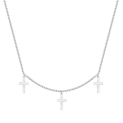 Small Cross Necklace Silver