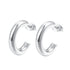 Small Round Hoop Earrings Silver