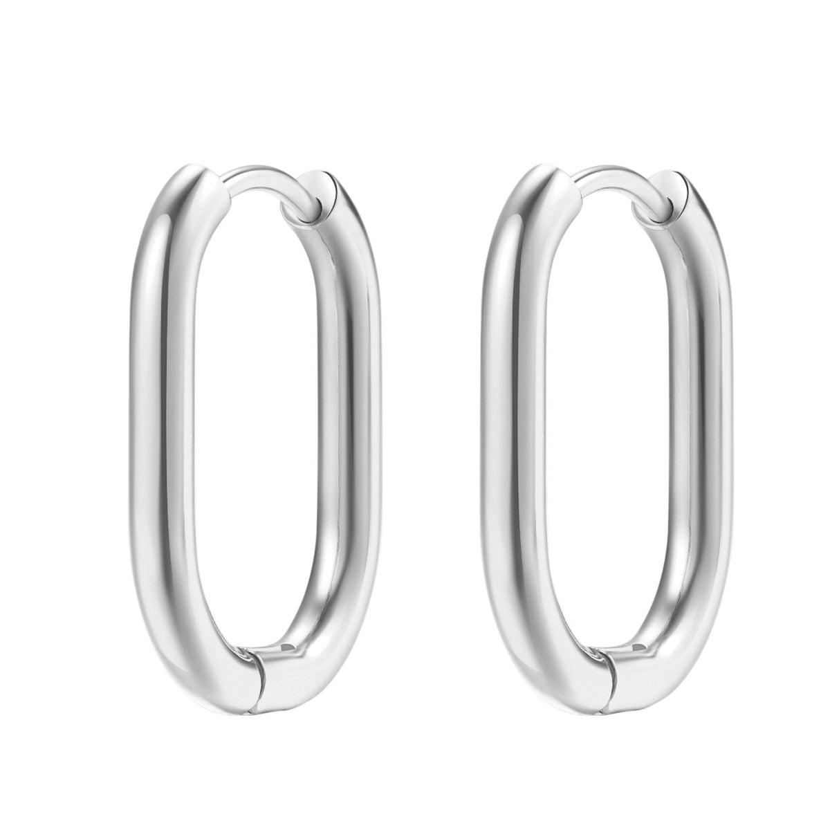 Small Thin Oval Hoop Earrings