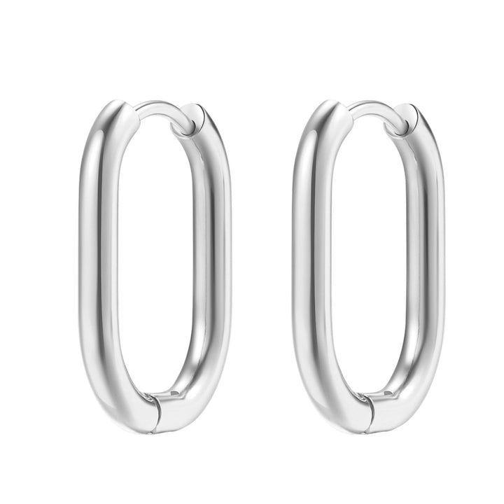 Small Thin Oval Hoop Earrings