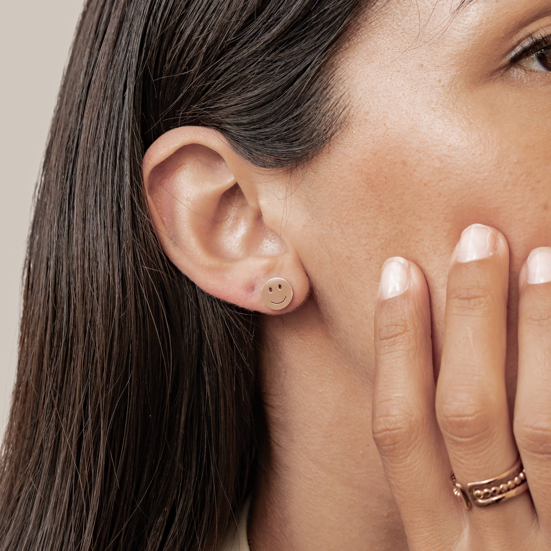Smiley Face Stud Earrings
