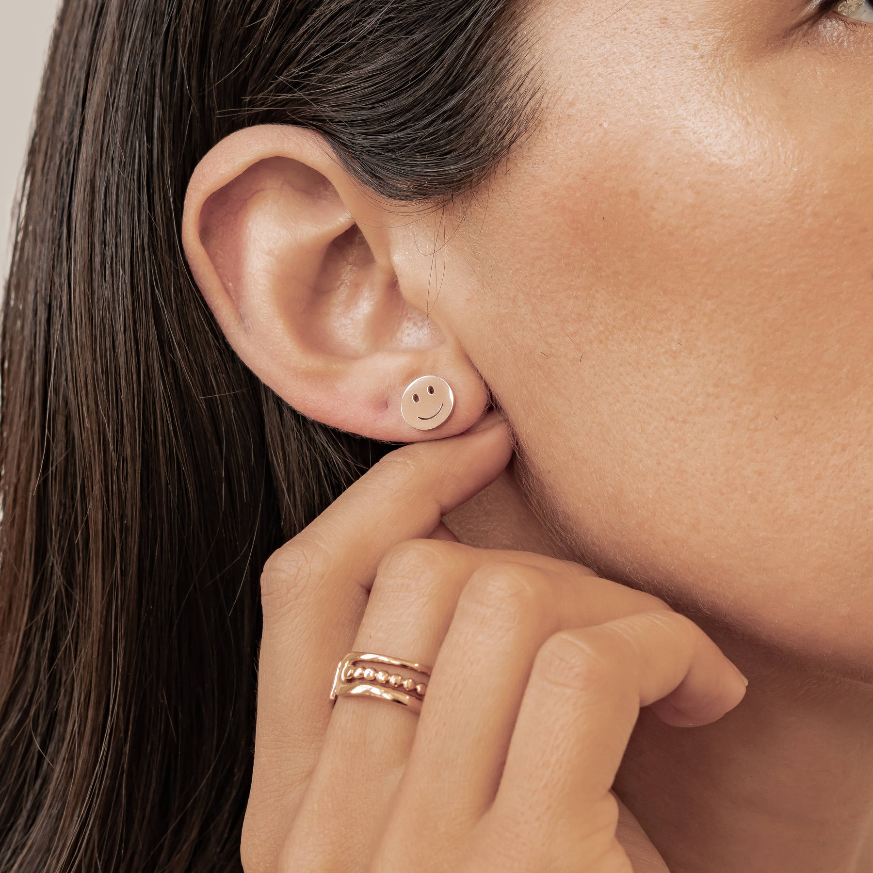 Smiley Face Stud Earrings