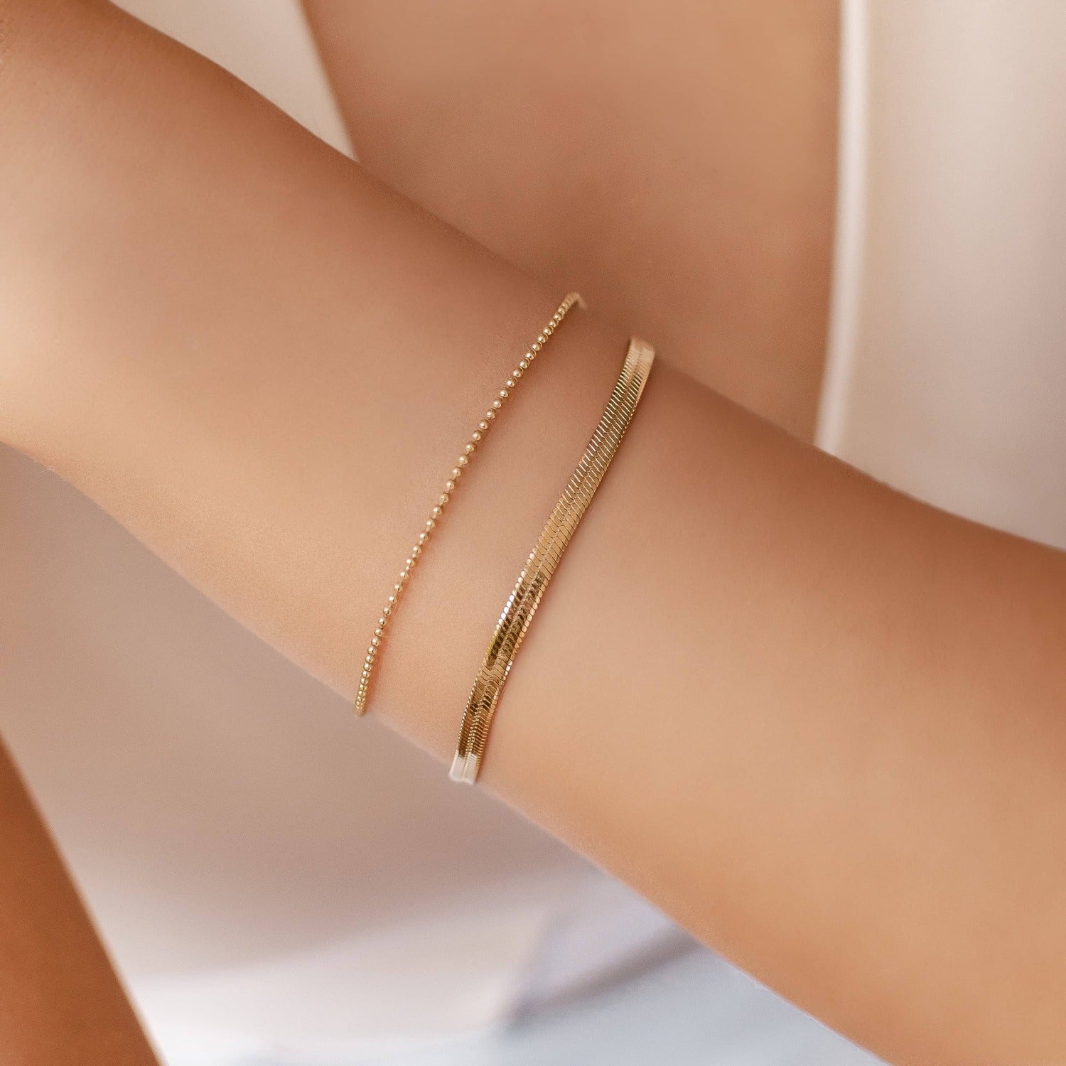 Set Pulseras Serpiente y Bolas