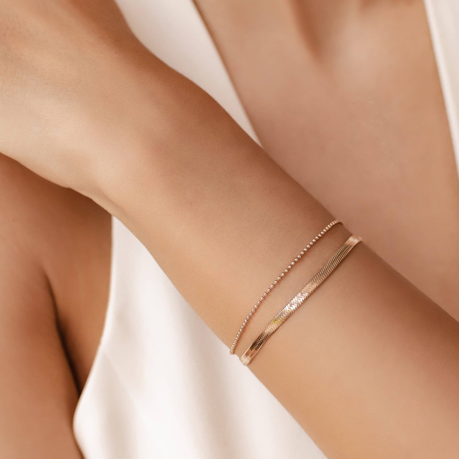 Set Pulseras Serpiente y Bolas