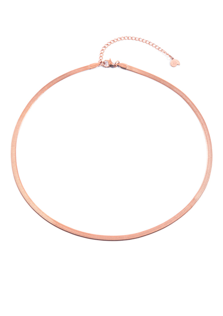 Snake Chain Necklace Rose Gold