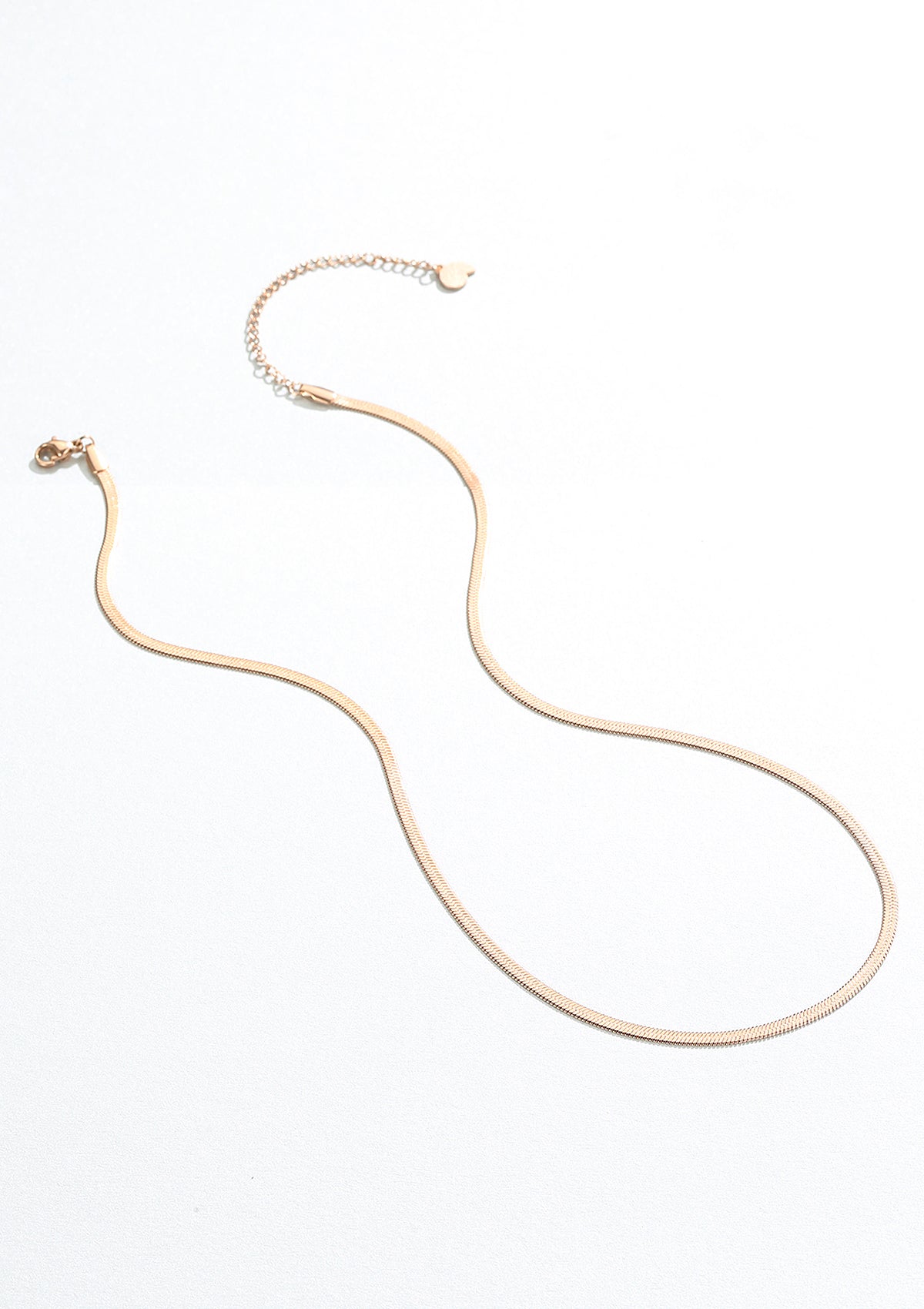 Snake Chain Necklace Rose Gold