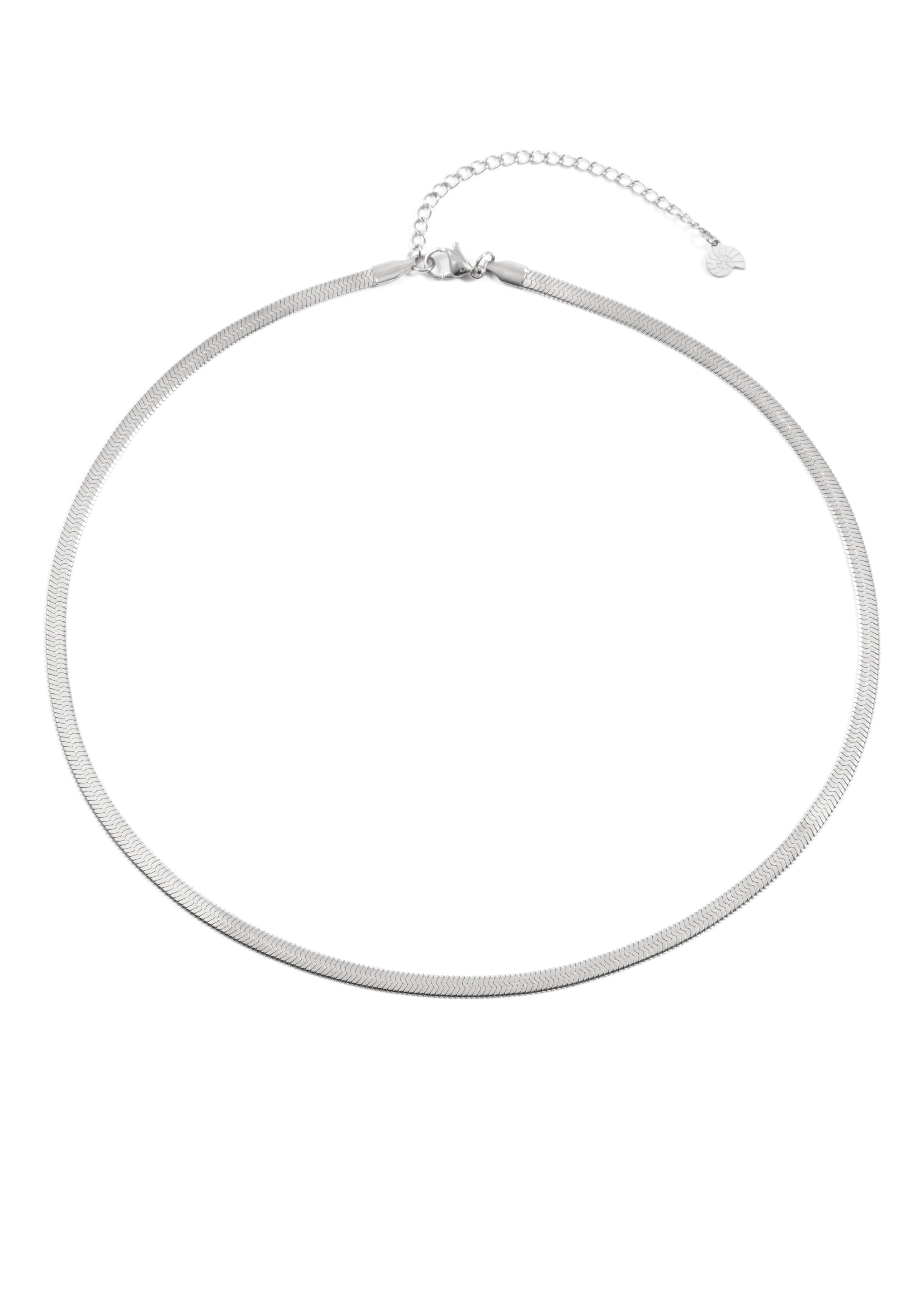 Collar de Cadena Serpiente en Plata