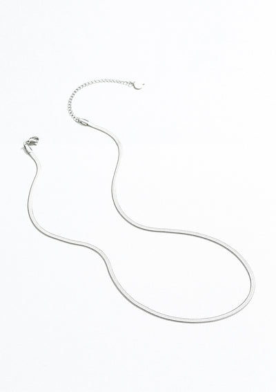 Snake Chain Necklace Silver