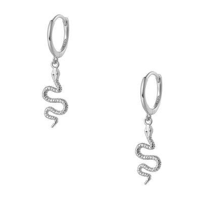 Pendientes Huggie Serpiente Plata de Ley 925