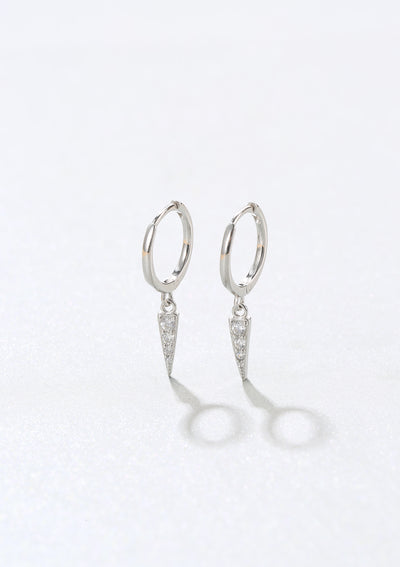 Pendientes Huggie de Púa Plata de Ley 925