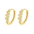 Pendientes Huggie Aro Brillo Plata de Ley 925 en Oro