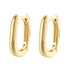 Pendientes Huggie Ovalados Plata de Ley 925 en Oro