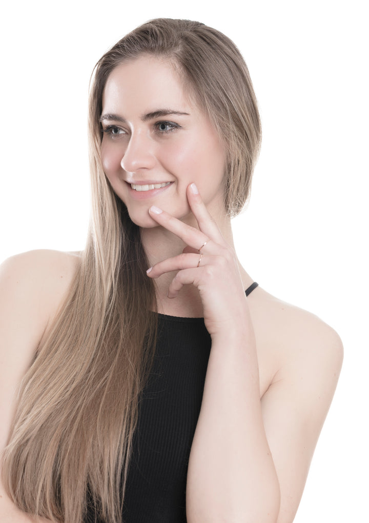 Ensemble Bague Acier Inoxydable Or Rose