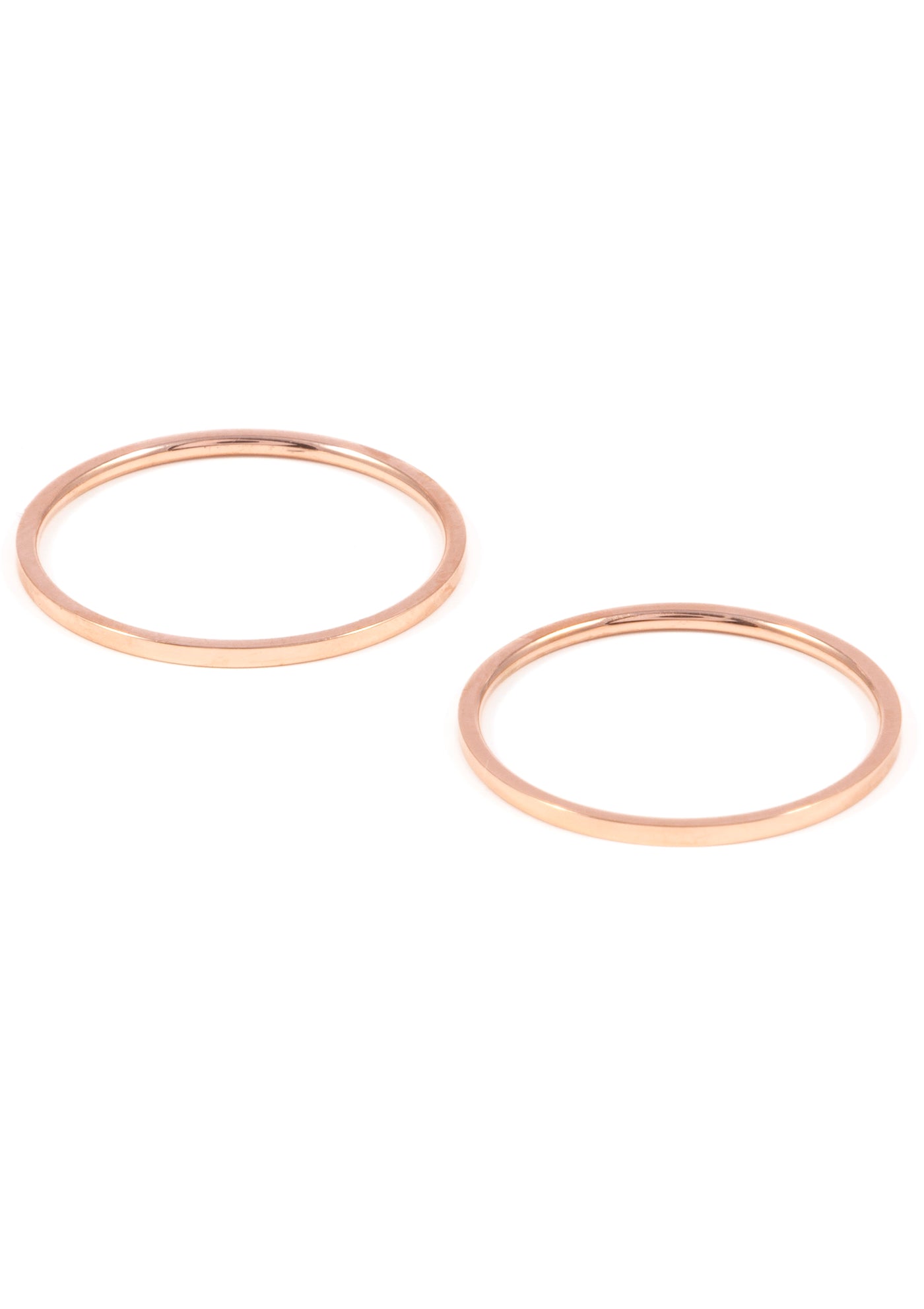 Edelstahl Ring Set in Rosegold