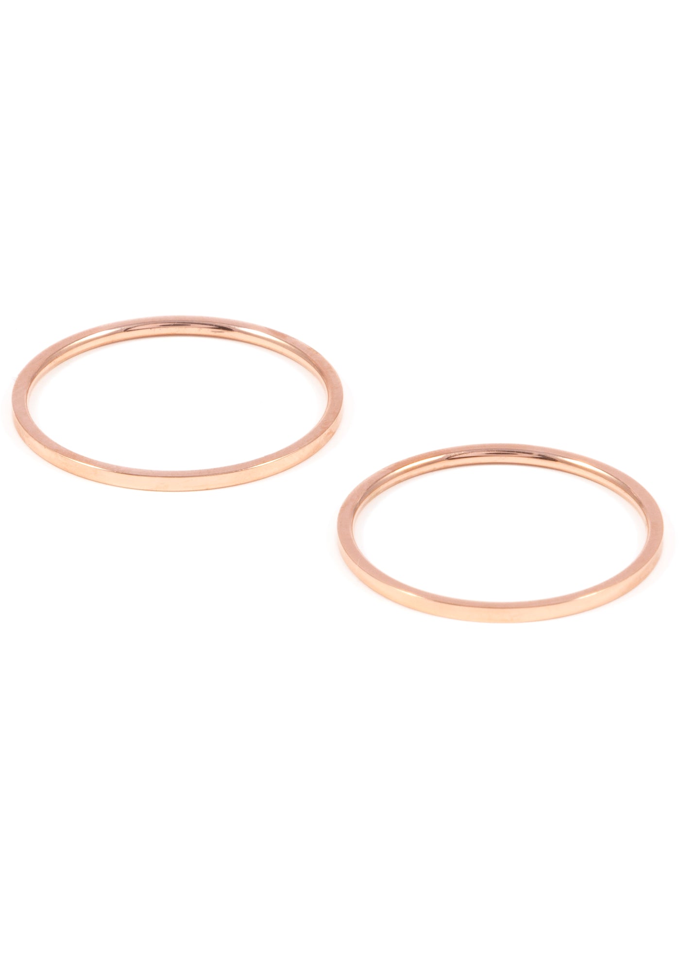 Stainless Steel Ring Set Rose Gold