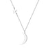 Collier Pendentif Etoile et Lune en Argent