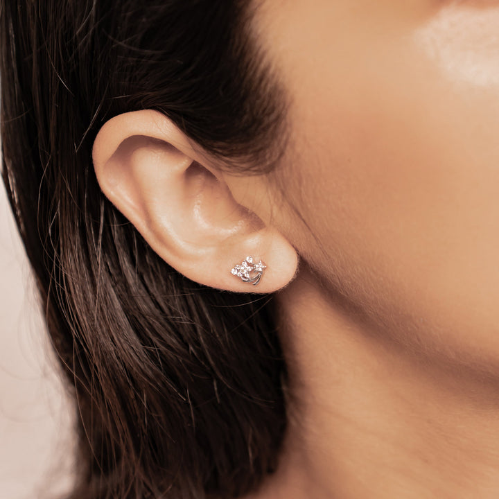 Star Cluster Stud Earrings Sterling Silver
