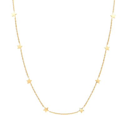 Zarte Stern Kette in Goldfarbe