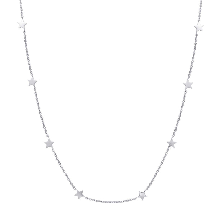 Zarte Stern Kette in Silberfarbe