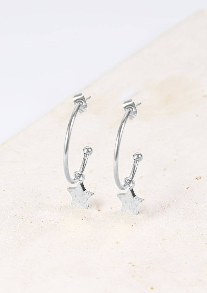 Pendientes de Aro y Estrella en Plata