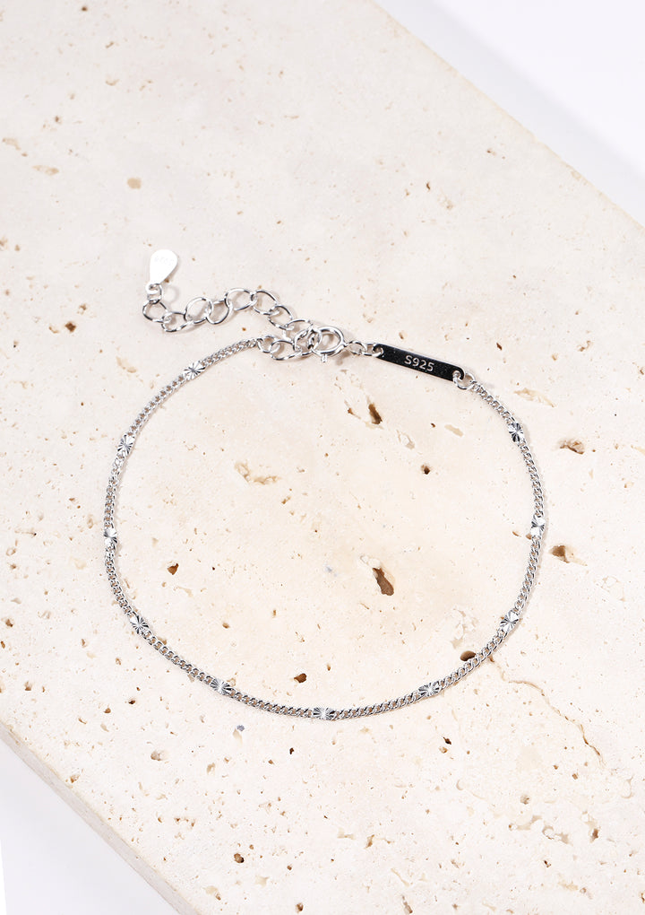 Bracelet Délicate Chaîne Stellaire Argent Sterling