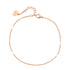 Flattened Curb Chain Anklet Rose Gold