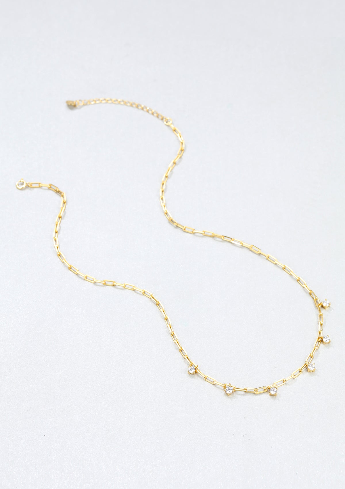 Starlight Chain Necklace Sterling Silver Gold