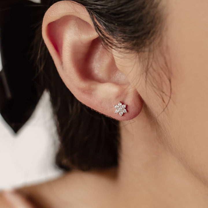 Clous d'Oreilles Rayons de soleil Argent Sterling en Or