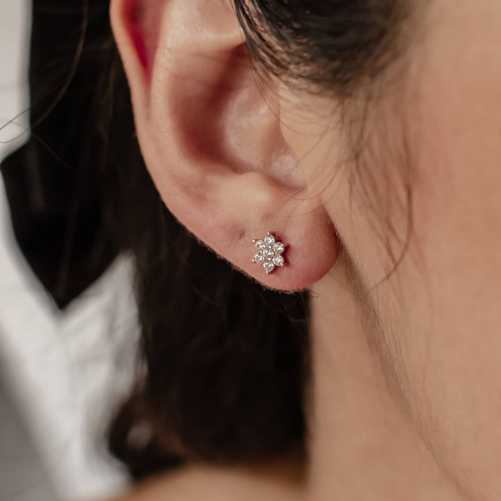 Clous d'Oreilles Rayons de soleil Argent Sterling en Or
