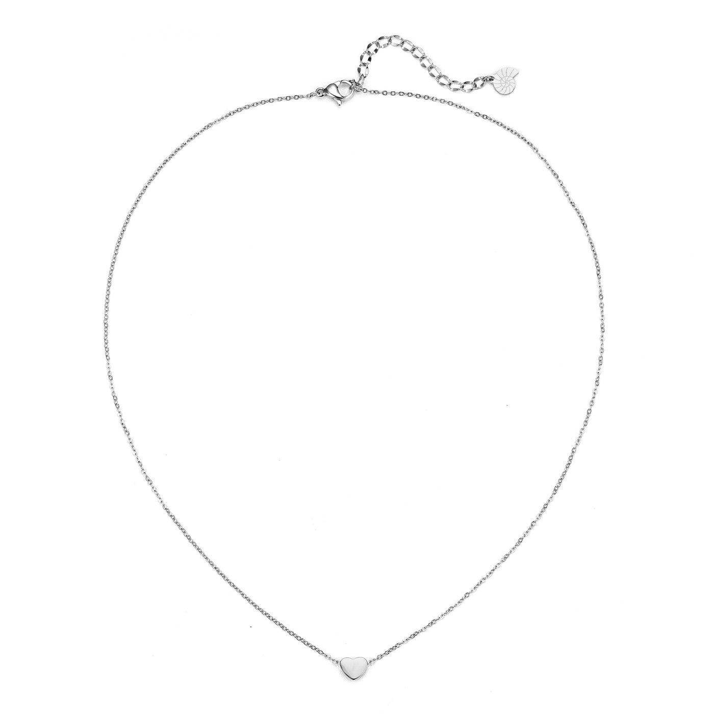 Collier Pendentif Délicat Cœur en Argent