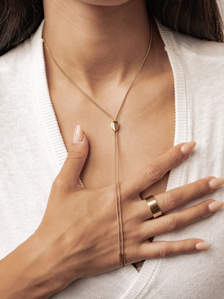 Teardrop Slider Necklace Waterproof