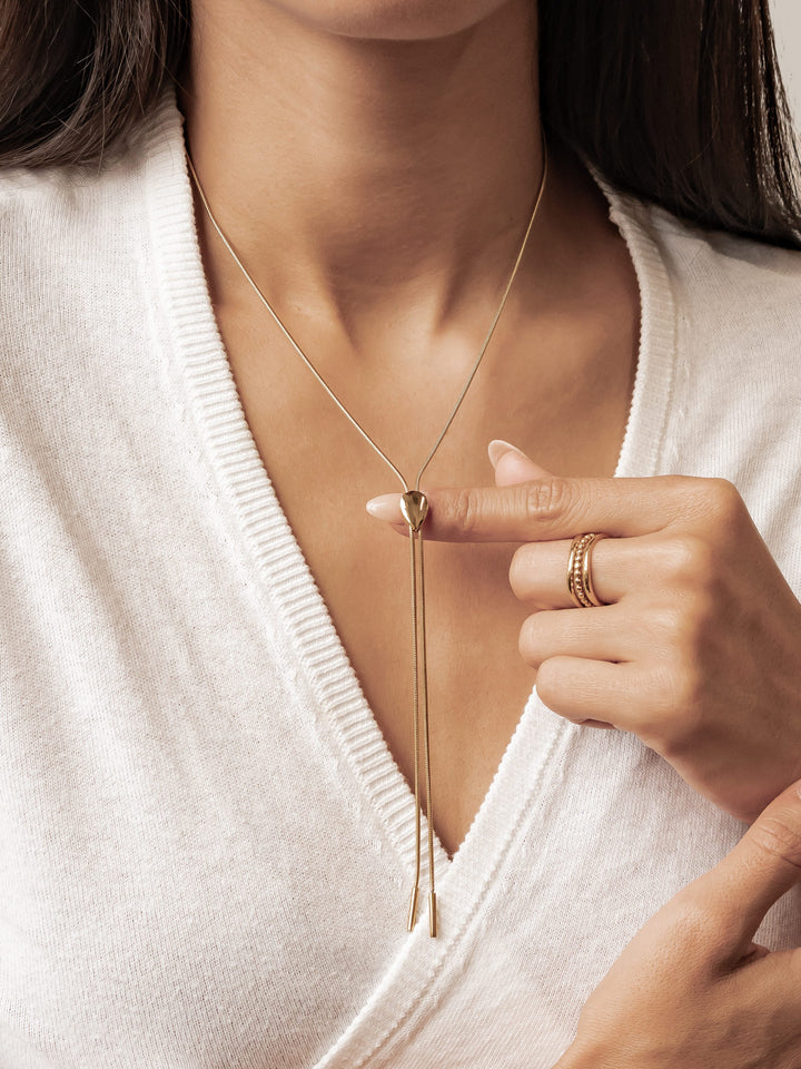 Teardrop Slider Necklace Waterproof