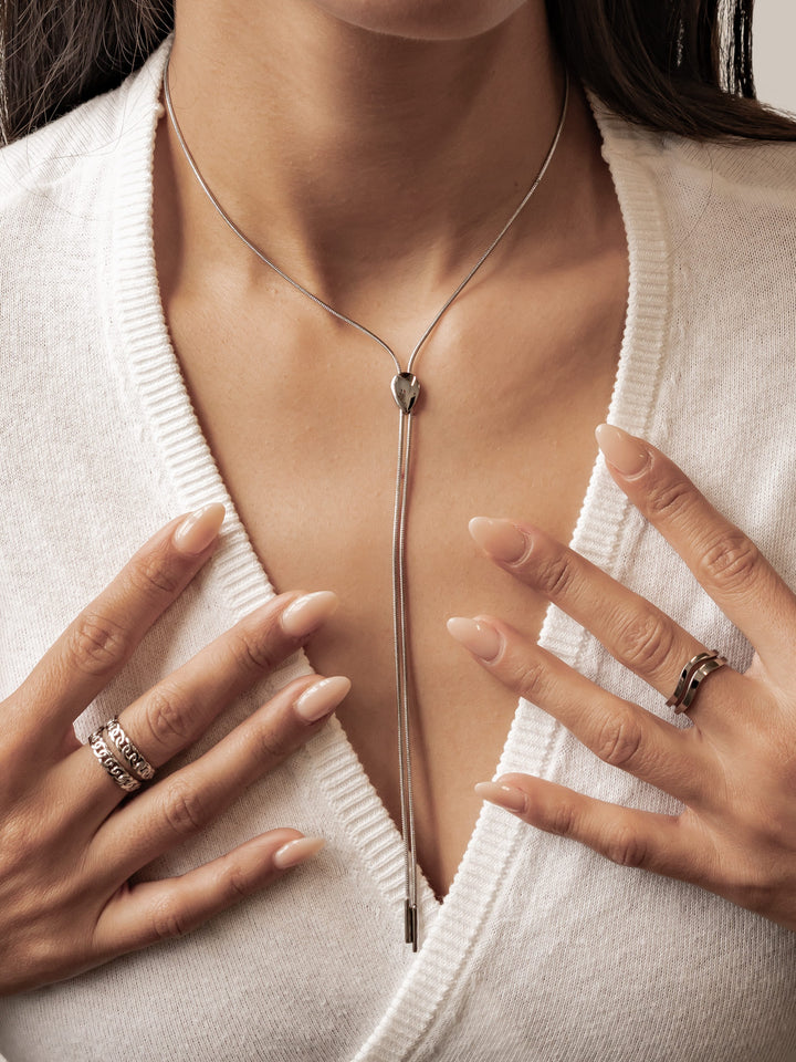 Teardrop Slider Necklace Waterproof