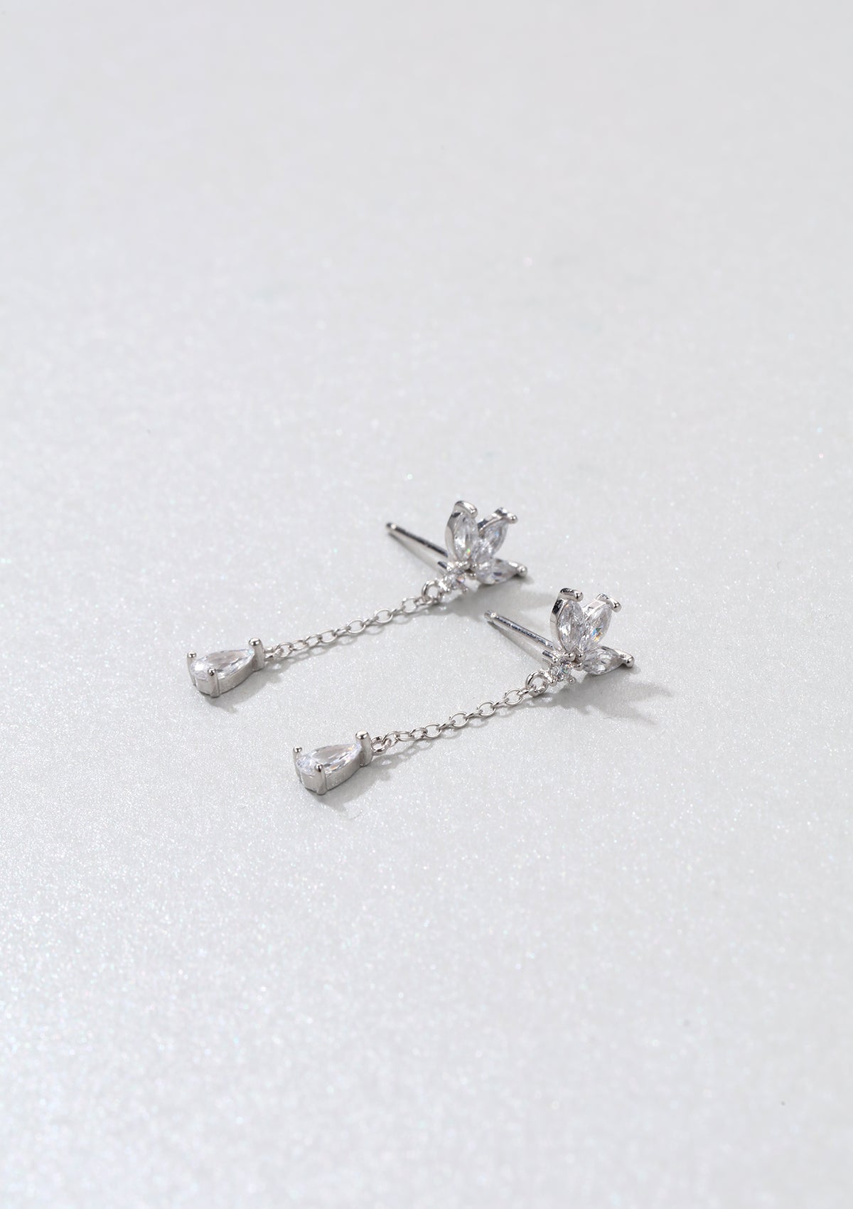 Tropfen Ohrstecker Sterlingsilber