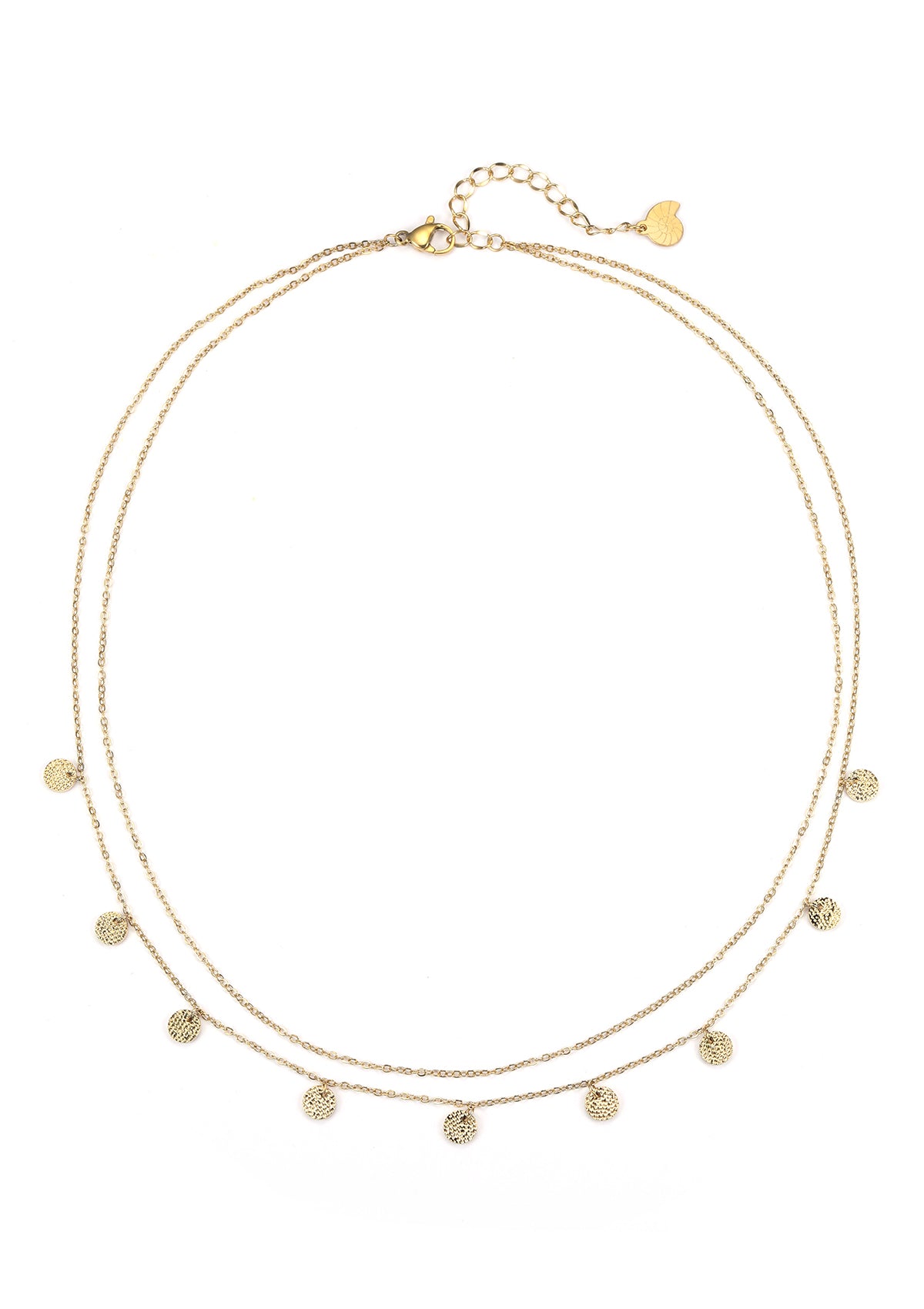 Collier Multi Rangs Cercle Texturé en Or