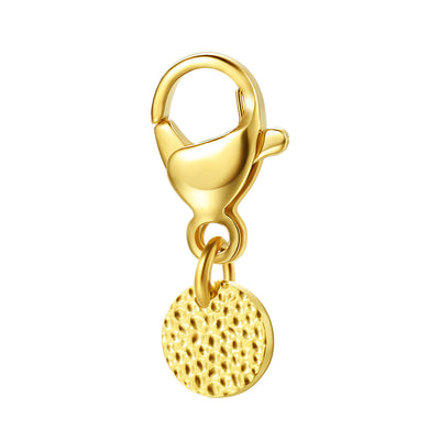 Textured Circle Pendant Gold