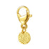 Textured Circle Pendant Gold