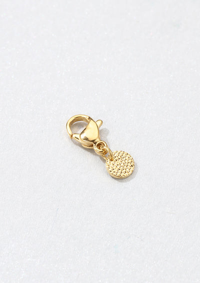 Textured Circle Pendant Gold