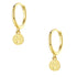 Pendientes Huggie de Plata de Ley 925 Moneda Texturizada en Oro Vermeil
