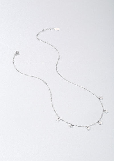 Textured Coins Sterling Silver Necklace
