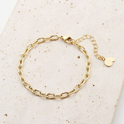 Strukturiertes Armband in Gliederkette-Design in Gold