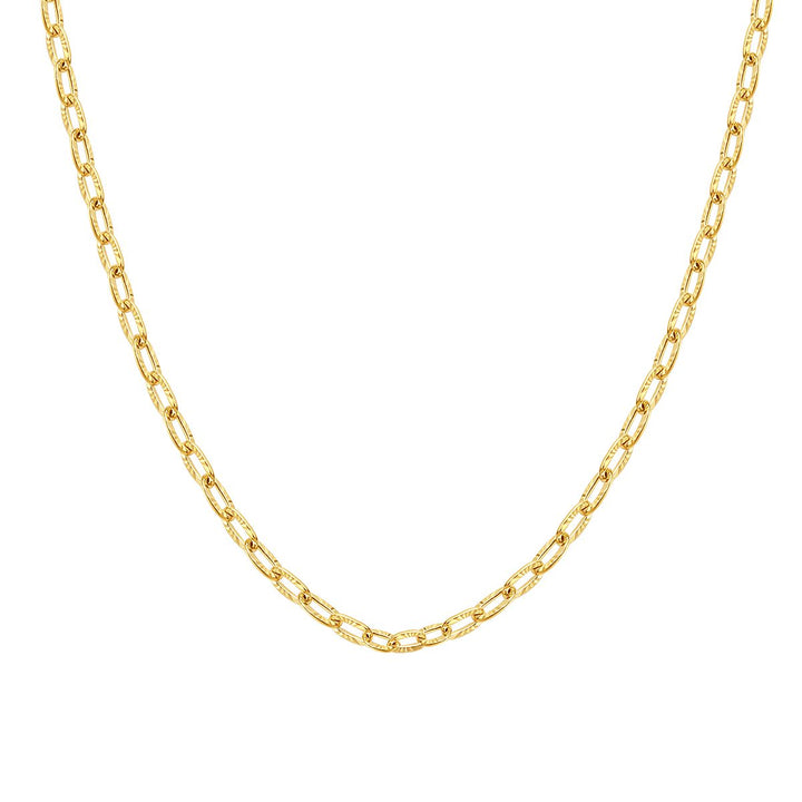 Strukturierte Gliederkette in Gold