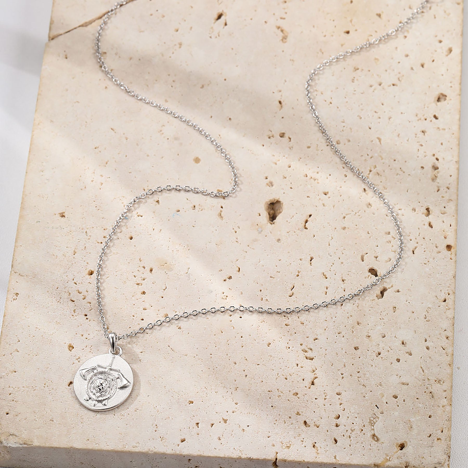 The Warrior Pendant Necklace Sterling Silver