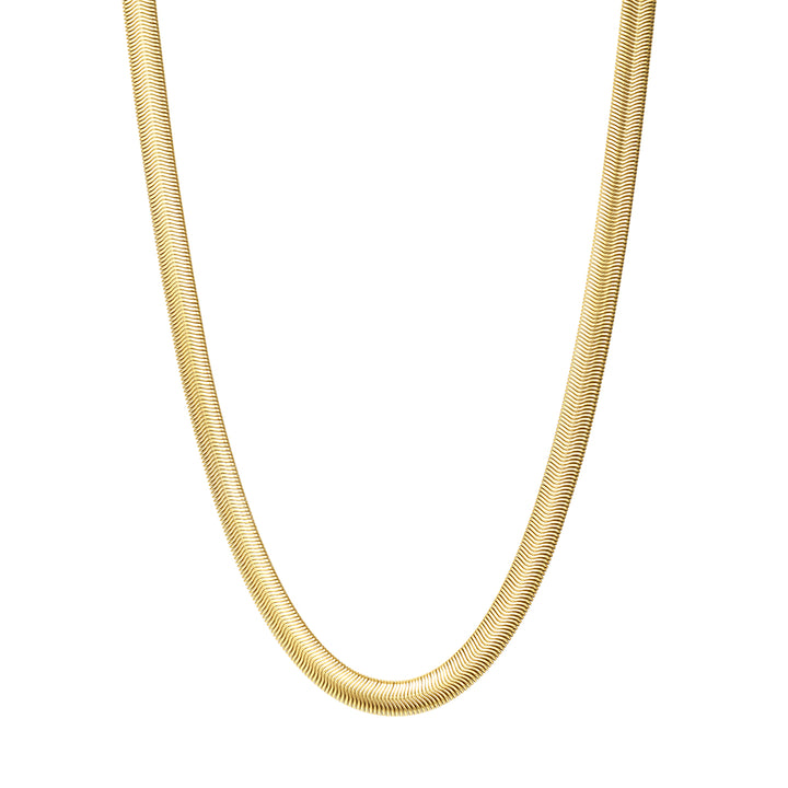 Collar de Cadena de Serpiente Gruesa en Oro
