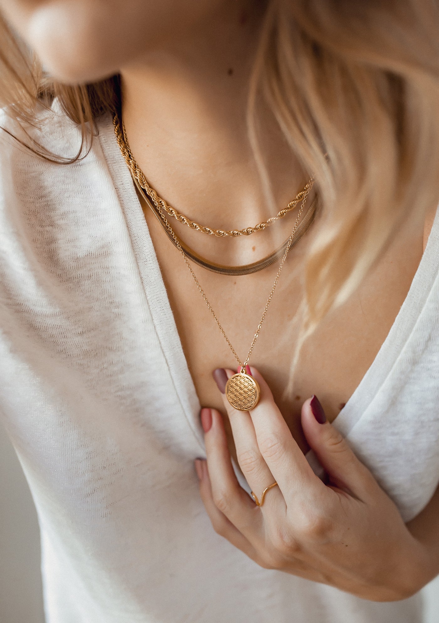 Collar de Cadena de Serpiente Gruesa en Oro