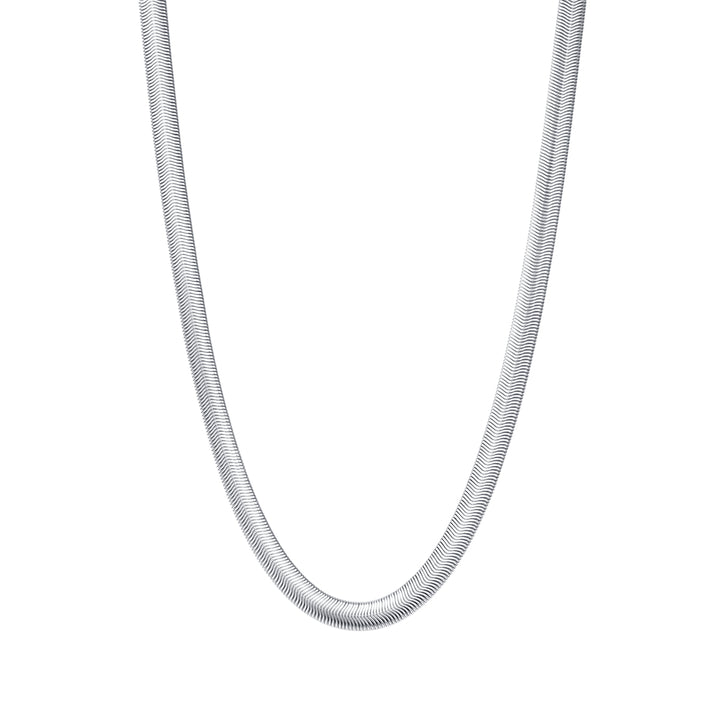 Thick Snake Chain Necklace Silver