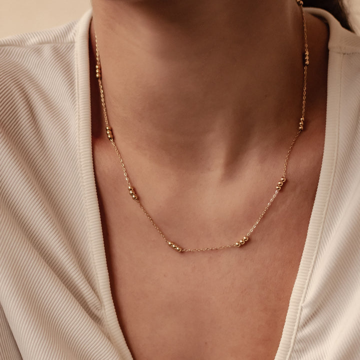 Three Satellite Chain Necklace Waterproof