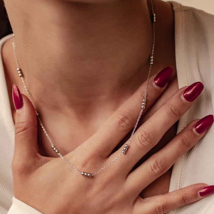 Three Satellite Chain Necklace Waterproof